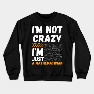 I'm not crazy, I'm just a mathematician Crewneck Sweatshirt